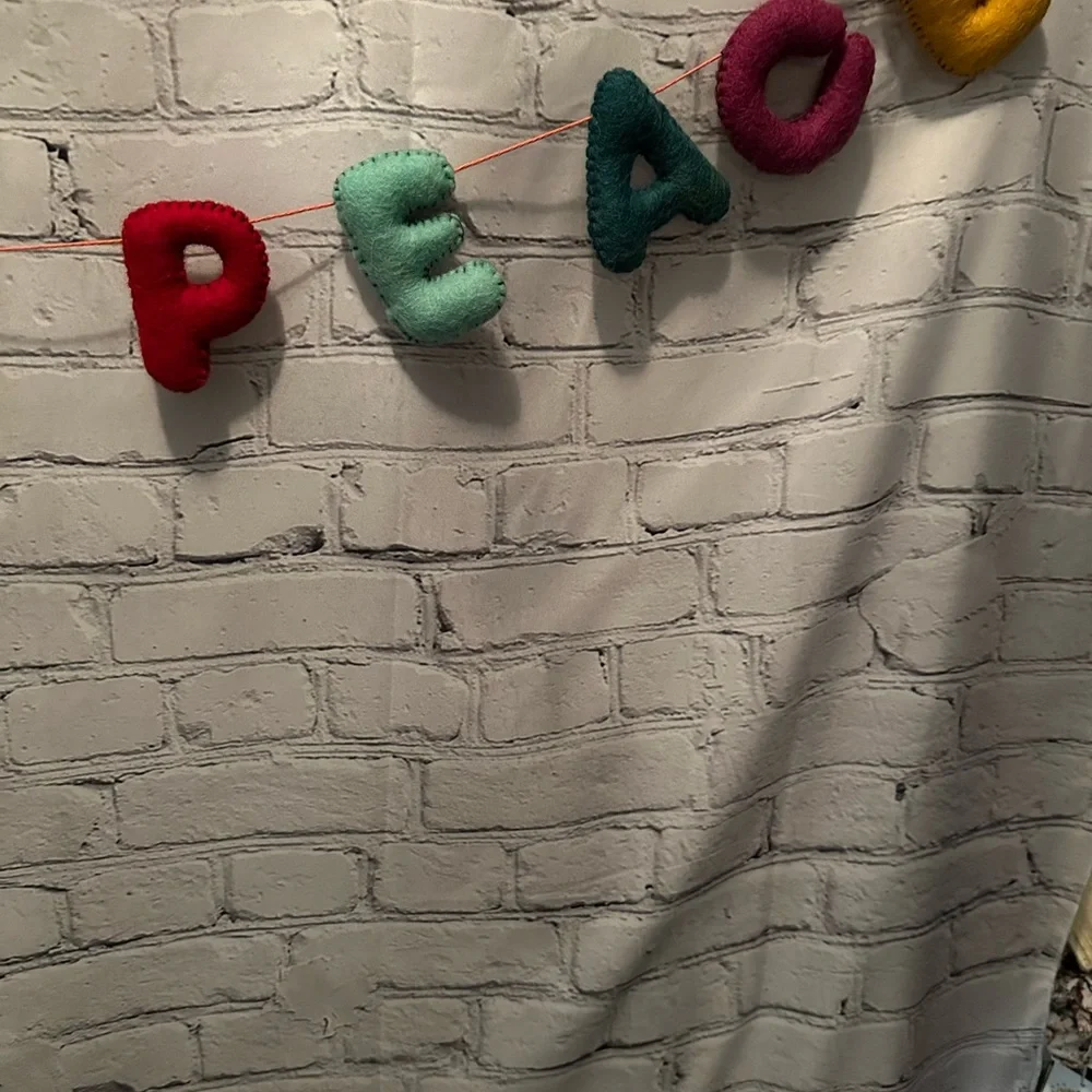 Anthropologie World Peace Felt Garland